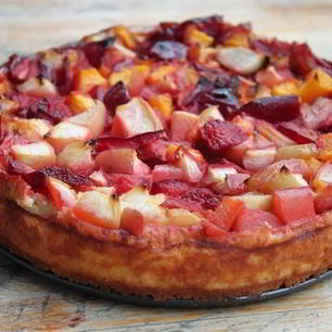 Рецепт Легкой запеканки с творогом и фруктами