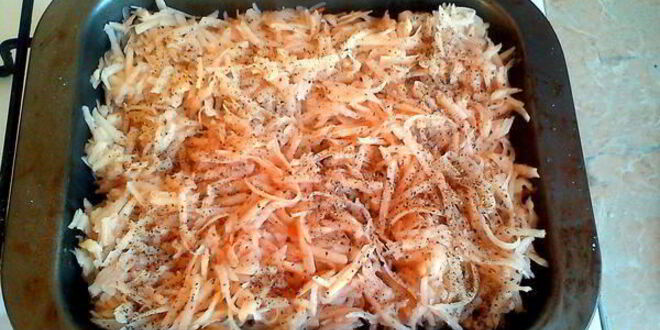 Рецепт пикантной мясо-картофельная запеканка