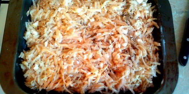 Рецепт пикантной мясо-картофельная запеканка