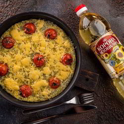 Рецепт Сырной запеканки с помидорами черри