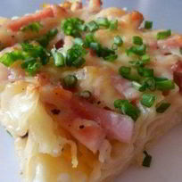 Рецепт Сытной запеканки из макарон с карбонадом