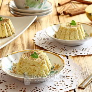 Рецепт Творожной запеканки с яблоком в микроволновке