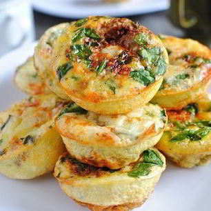 Рецепт Творожных мини-запеканок с овощами в духовке