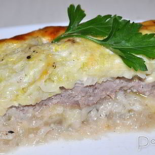 Рецепт Запеканки из фарша с картофелем, кабачком и сыром