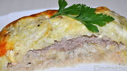 Рецепт Запеканки из фарша с картофелем, кабачком и сыром