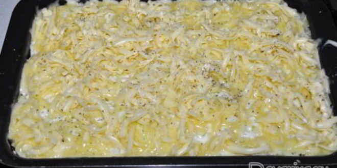 Рецепт запеканки из фарша с картофелем, кабачком и сыром
