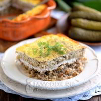 Запеканка из гречки с фаршем в духовке