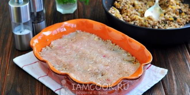 Рецепт запеканки из гречки с фаршем в духовке