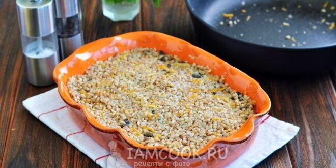 Рецепт запеканки из гречки с фаршем в духовке