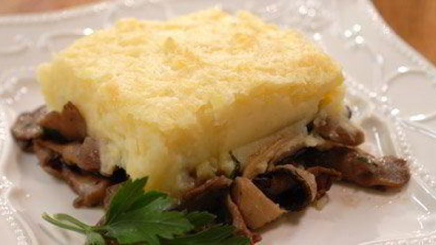 Рецепт запеканки из грибов и пюре