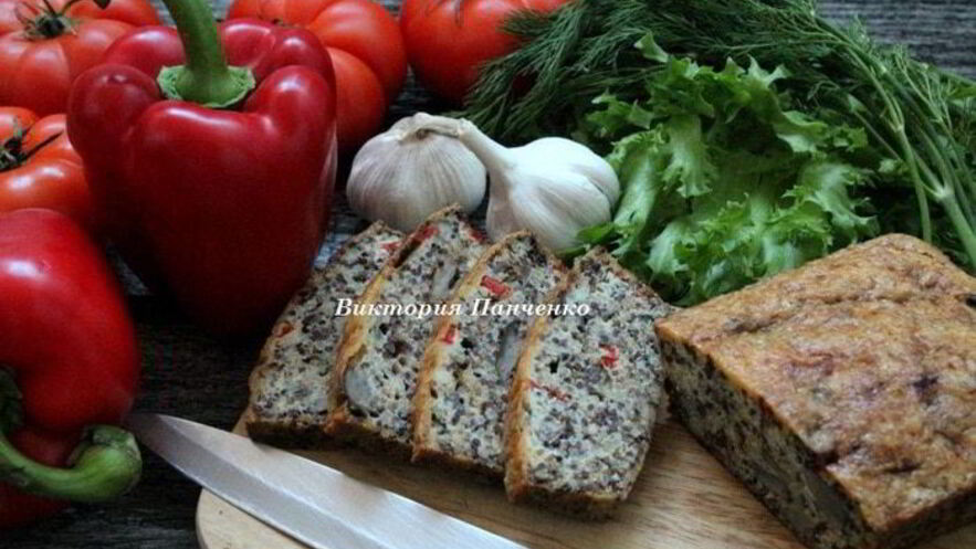 Рецепт запеканки из киноа с лесными грибами и болгарским перцем