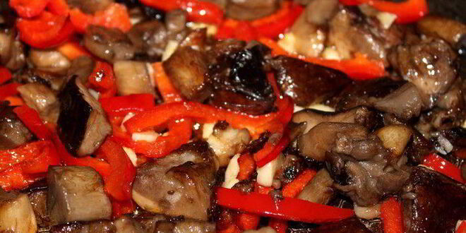 Рецепт запеканки из киноа с лесными грибами и болгарским перцем