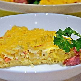 Рецепт Запеканки из макарон с сосисками