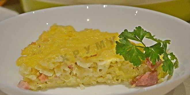 Рецепт запеканки из макарон с сосисками