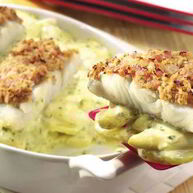 Рецепт Запеканки из спаржи и судака в горчичном кляре