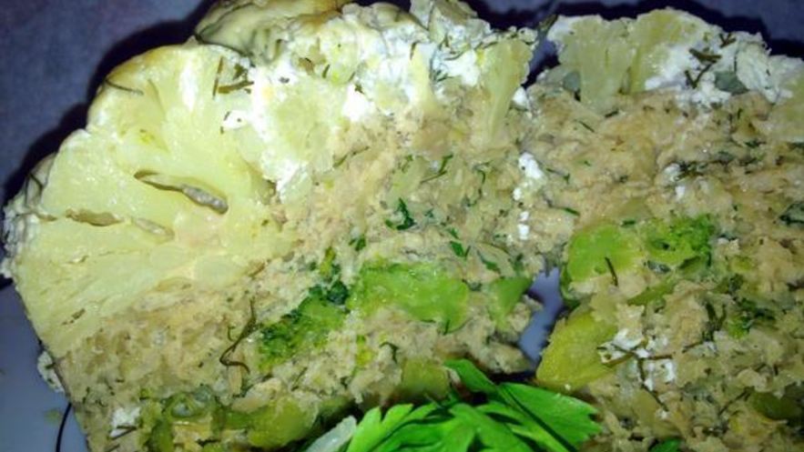Рецепт запеканки из цветной капусты с брокколи