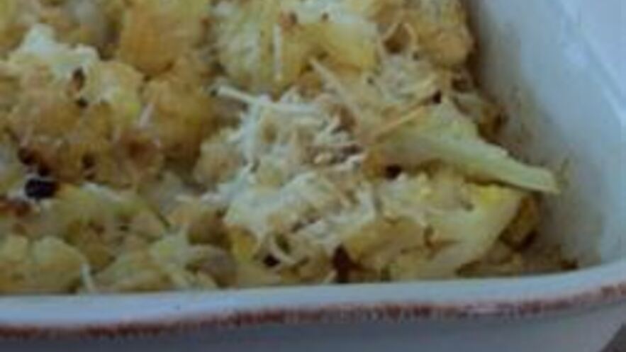 Рецепт запеканки из цветной капусты с сыром