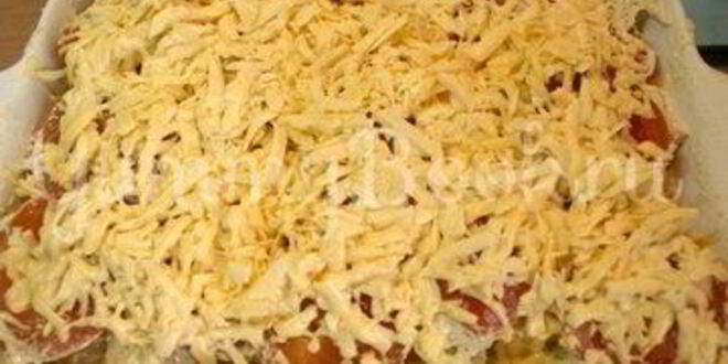 Рецепт запеканки куриной с картофелем, сыром и помидорами