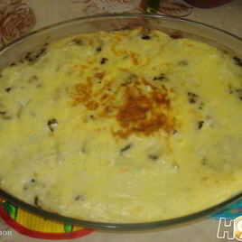 Рецепт Запеканки с грибами, мясом и сыром