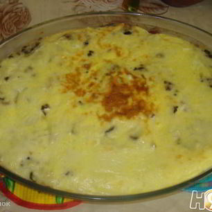 Рецепт Запеканки с грибами, мясом и сыром