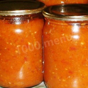 Рецепт Аджики с чесноком и грушами