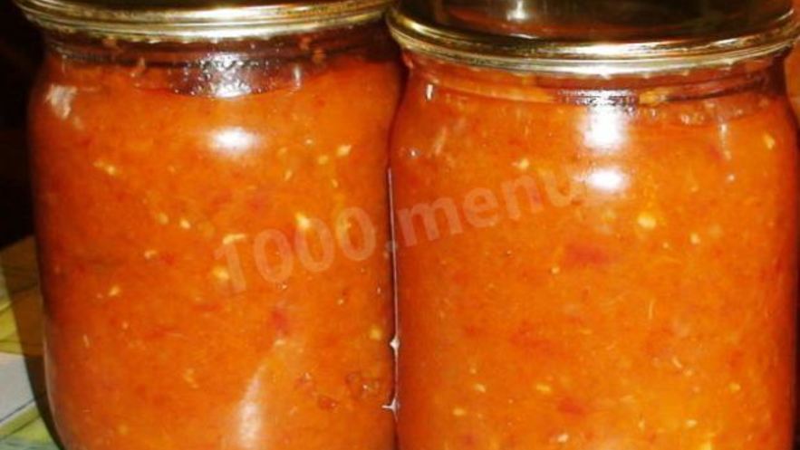 Рецепт аджики с чесноком и грушами