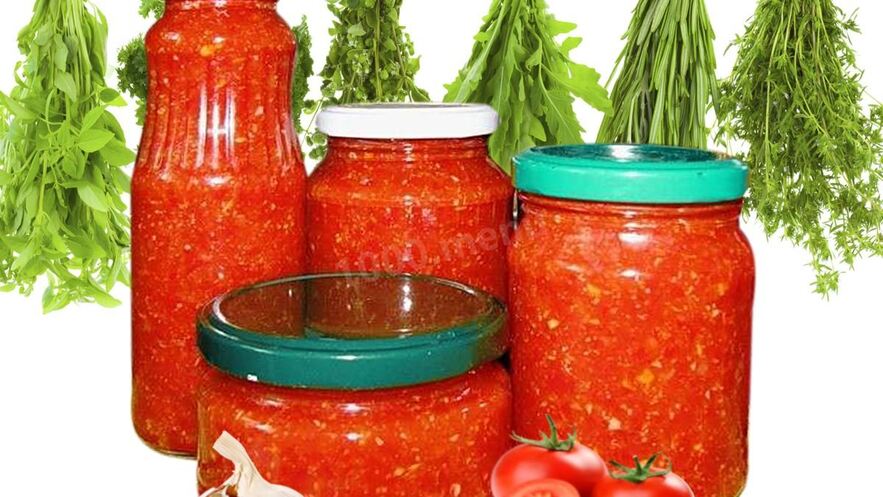 Рецепт аджики с хреном и кабачками