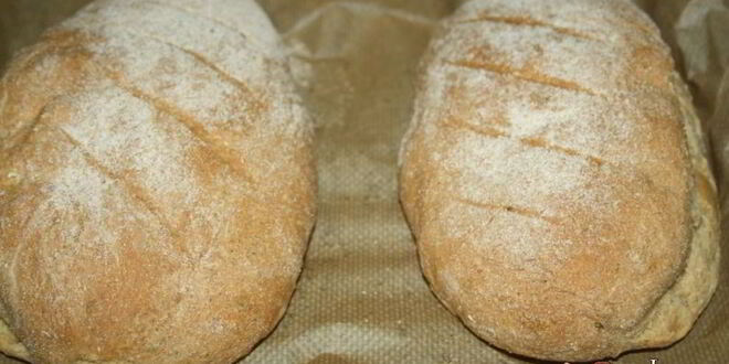 Рецепт ароматного хлеба с цельнозерновой мукой и сухой кавказской аджикой ночного брожения