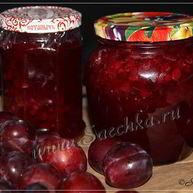 Рецепт Бруснично-сливового джем