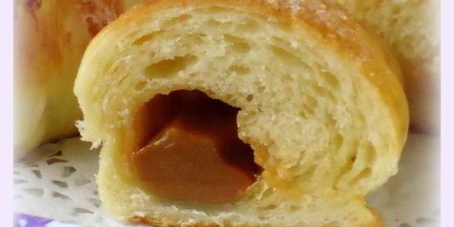 Рецепт булочек слоеных с джемом и вареной сгущенкой