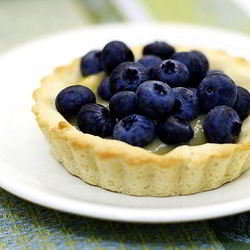 Рецепт Лимонных корзиночек с черникой и джемом