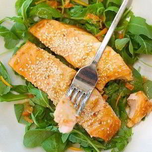 Рецепт Лосося в апельсиновом джеме