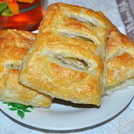 Рецепт Полосок с джемом из слоеного теста