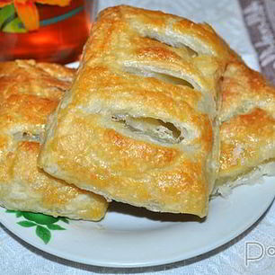 Рецепт Полосок с джемом из слоеного теста