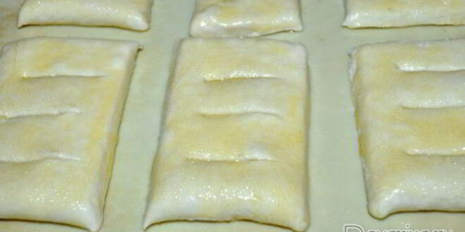 Рецепт полосок с джемом из слоеного теста