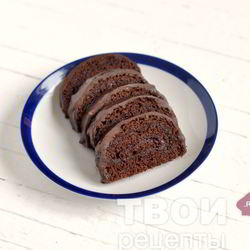 Рецепт Шоколадного рулета с клюквенным джемом и шоколадным ганашем