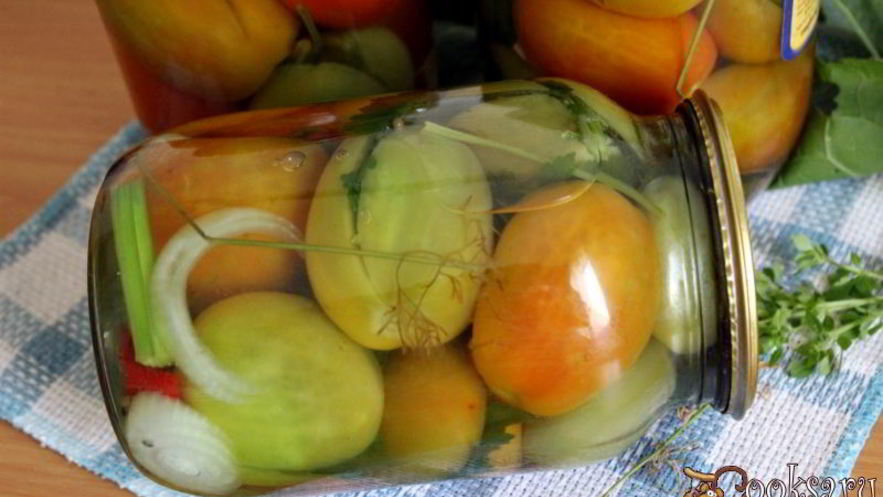 Рецепт фаршированных зеленых помидоров на зиму