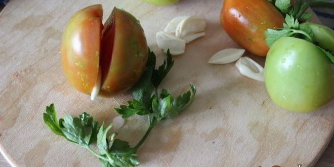 Рецепт фаршированных зеленых помидоров на зиму