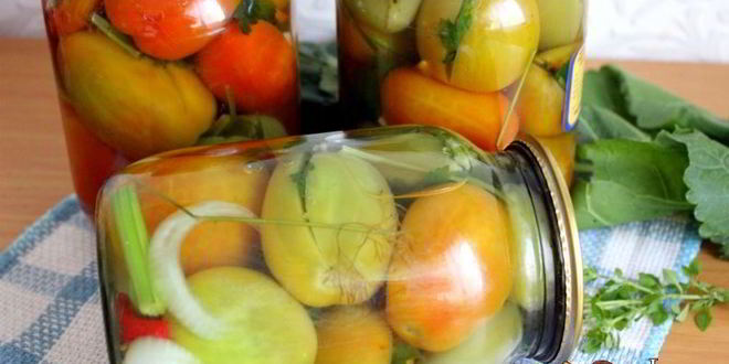 Рецепт фаршированных зеленых помидоров на зиму