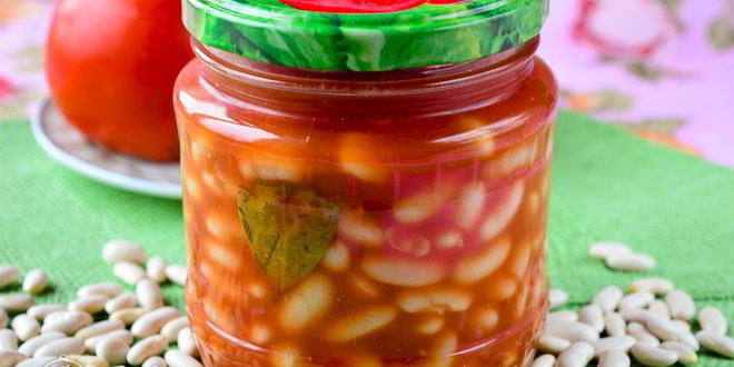 Рецепт фасоли в томате на зиму