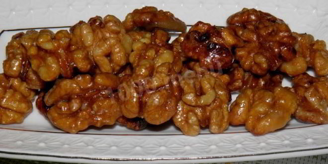 Рецепт грецких орехов в сахаре