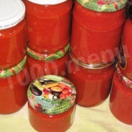 Рецепт Кабачков на зиму с помидорами и чесноком