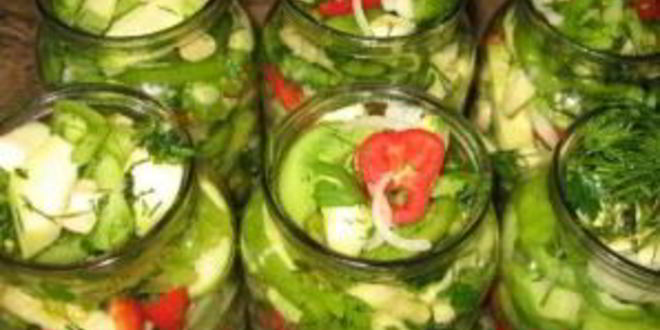 Рецепт кабачков с помидорами на зиму