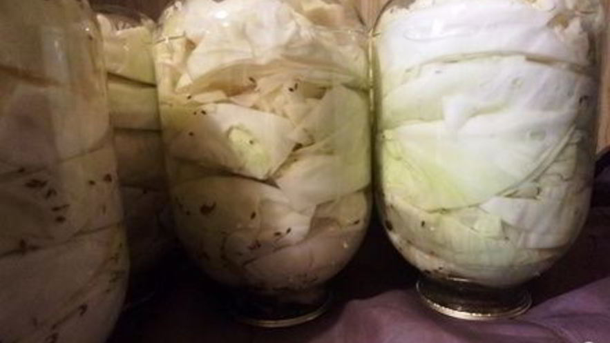 Рецепт капусты на зиму кусочками