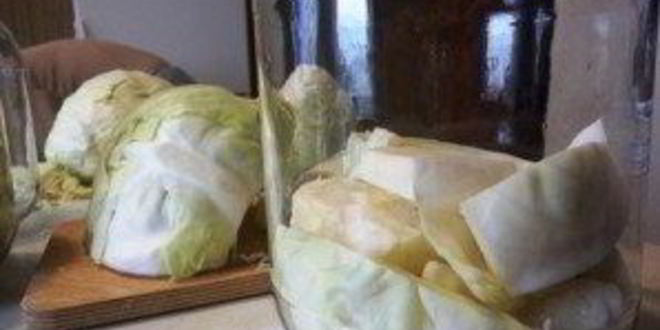 Рецепт капусты на зиму кусочками