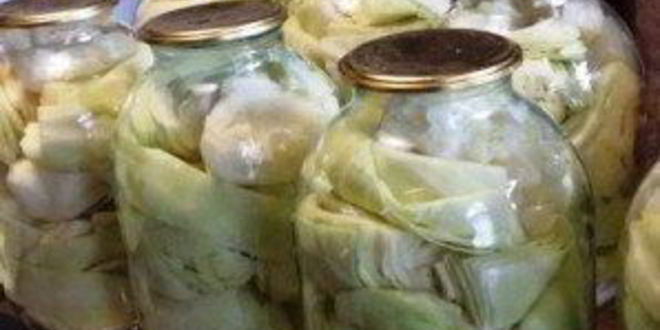 Рецепт капусты на зиму кусочками