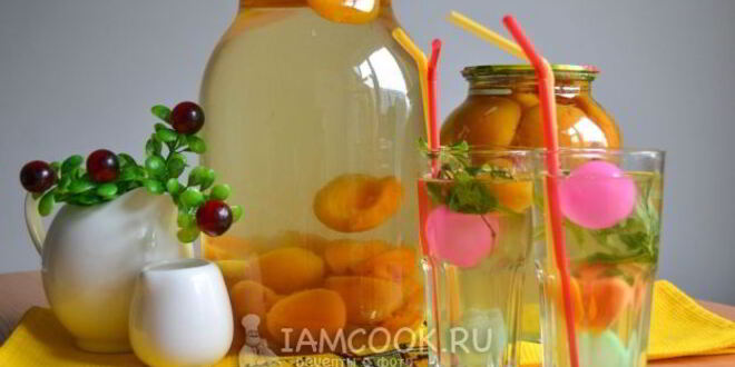 Рецепт компота из абрикосов с лимоном на зиму