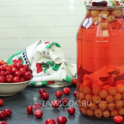 Рецепт Компота из черешни с косточками без стерилизации
