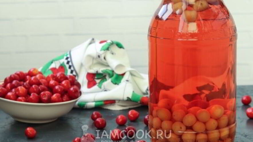 Рецепт компота из черешни с косточками без стерилизации