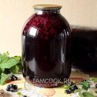 Рецепт Компота из черной смородины на зиму